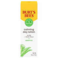 Burt's Bees Calming Day Lotion, Sensitive, Aloe + Rice Milk, 1.8 Ounce