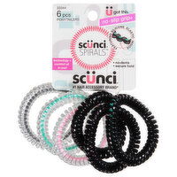 Scunci Spirals Ponytailers, 6 Each