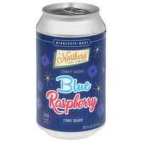 Northern Soda Company Soda, Craft, Cane Sugar, Blue Raspberry, 12 Fluid ounce