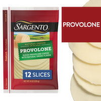 SARGENTO Sargento® Sliced Provolone Natural Cheese with Natural Smoke Flavor, 12 slices, 8.26 Ounce