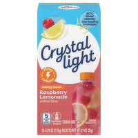 Crystal Light Drink Mix, Energy Boost, 75mg Caffeine, Raspberry Lemonade, 10 Each