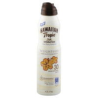 Hawaiian Tropic Silk Hydration Sunscreen, Weightless, Clear Spray, Broad Spectrum SPF 30, 6 Ounce