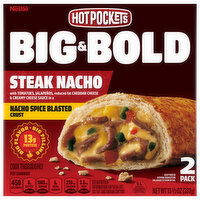 Hot Pockets Sandwiches, Steak Nacho, Nacho Spice Blasted Crust, Big & Bold, 2 Pack, 2 Each