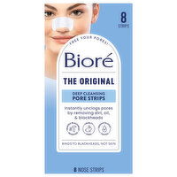 Biore Pore Strips, Deep Cleansing, The Original, 8 Each