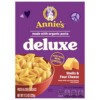 Annie's Deluxe Shells & Four Cheese Pasta & Cheese Sauce, 11.3 Ounce