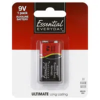 Essential Everyday Battery, Alkaline, 9V, 1 Pack, 1 Each