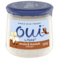 Oui Yogurt, Vanilla & Chocolate, Creamy, Whole Milk, 5 Ounce