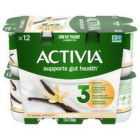 Activia Low Fat Vanilla Yogurt, 12 Each