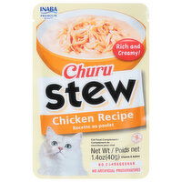 Inaba Churu Cat Food Complement, Chicken Recipe, Stew, 1.4 Ounce