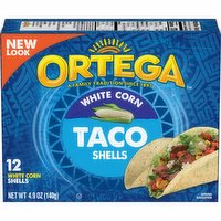 Ortega Taco Shells, White Corn, 12 Each