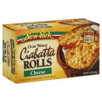 New York Ciabatta Rolls, Olde World, Cheese, 6 Each