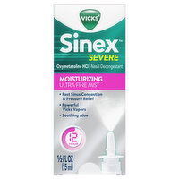 Vicks Moisturizing Vicks Sinex Severe Moisturizing Ultra Fine Nasal Mist with Aloe, Over-the-Counter Medicine, 265 Sprays, 15 Millilitre