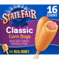 State Fair Classic Corn Dogs, Frozen, 16 Each