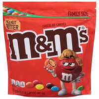 M&M's Chocolate Candies, Peanut Butter, Family Size, 17.2 Ounce