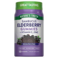 Nature's Truth Gummies Delicious Berry Flavor Sambucus Elderberry, 50 Each