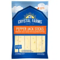 Crystal Farms Cheese Sticks, Pepper Jack, 12 Each