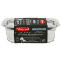 Rubbermaid Brilliance Container, Glass, 3.2 Cup, 1 Each