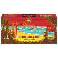 Kona Brewing Co Beer, Island Lager, Longboard, Liquid Aloha, 18 Each