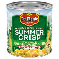 Del Monte Summer Crisp Golden Sweet Corn, No Salt Added, Whole Kernel, 11 Ounce