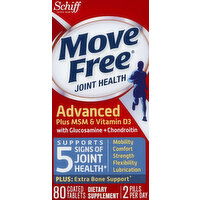 Move Free Joint Health, Advanced Plus MSM & Vitamin D3, Coated Tablets, 80 Each