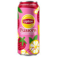 Lipton Fusions Lemonade Iced Tea, Strawberry Lemonade, 16 Fluid ounce