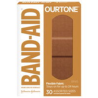 Band-Aid Ourtone Adhesive Bandages, Flexible Fabric, BR45, 30 Each