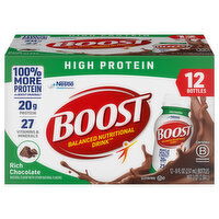 Boost High Protein Rich Chocolate Balanced Nutritional Drink, 12 Each
