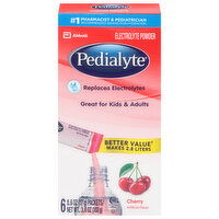 Pedialyte Electrolyte Powder, Cherry Flavor, Packets, 6 Each