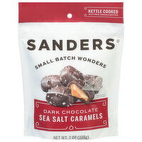 Sanders Sea Salt Caramels, Dark Chocolate, 7 Ounce