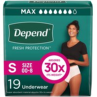 Depend Fresh Protection Incontinence Underwear for Women, Maximum Absorbency, 19 Each