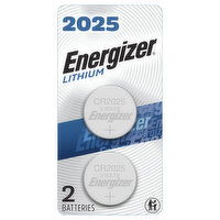 Energizer Batteries, Lithium, 2025, 2 Each