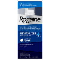 Rogaine Hair Regrowth Treatment, Men's, Foam, Unscented, 2.11 Ounce