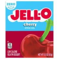 Jell-O Zero Sugar Cherry Flavor Gelatin, 0.3 Ounce