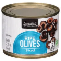 Essential Everyday Olives, Ripe, Sliced, 2.25 Ounce