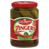 Gedney Zingers Dills, Hot & Spicy, 24 Ounce