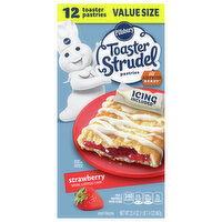 Pillsbury Toaster Strudel Pastries, Strawberry, Value Size, 23.4 Ounce