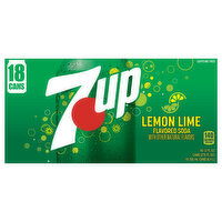 7-UP Soda, Lemon Lime Flavored, 18 Each