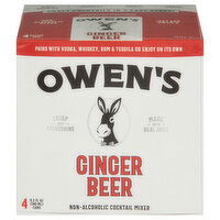 Owen's Cocktail Mixer, Non-Alcoholic, Ginger Beer, 4 Each