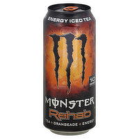 Monster Rehab Energy Drink, Energy Iced Tea, 15.5 Ounce