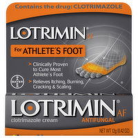 Lotrimin AF Antifungal, Clotrimazole Cream, for Athlete's Foot, 12 Gram