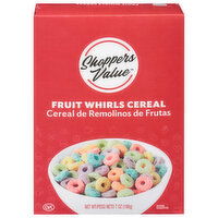 Shoppers Value Cereal, Fruit Whirls, 7 Ounce