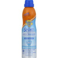 Banana Boat Sport Performance CoolZone Sunscreen, Continuous Spray, Clear UltraMist, Broad Spectrum SPF 30, 6 Ounce