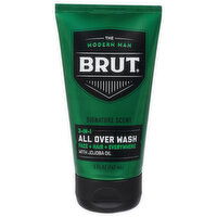 Brut All Over Wash, Signature Scent, 3-in-1, 5 Fluid ounce