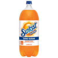 Sunkist Soda, Zero Sugar, Orange, 2.1 Quart