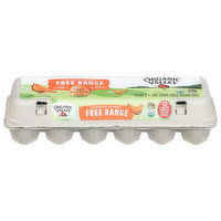 Organic Valley Eggs, Large, Brown, Free Range, 12 Each