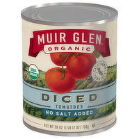 Muir Glen Organic Tomatoes, No Salt Added, Diced, 28 Ounce