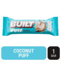 Built Bar BUILT Coconut Puff, Single Protein Bar, 1.41 Ounce