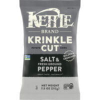 Kettle Brand® Krinkle Cut Salt & Fresh Ground Pepper Kettle Potato Chips, 7.5 Ounce