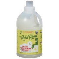 Rebel Green Detergent, Organic Fresh Laundry, Peppermint & Lemon, 64 Fluid ounce