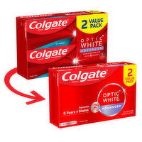 Colgate Optic White Advanced Whitening Toothpaste, 2 Each